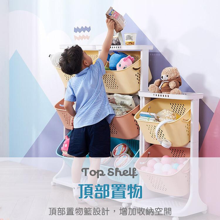 【DaoDi】日式雙層髒衣籃滑輪推車衣籃 /滑輪置物籃/洗衣籃推車/分類洗衣籃