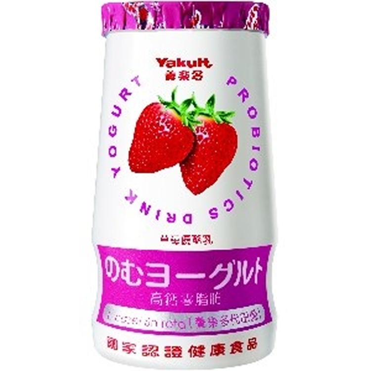養樂多草莓高鈣優酪乳-8瓶