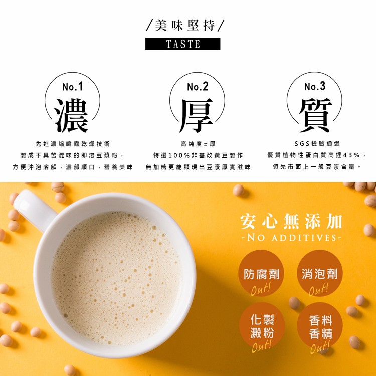 薌園 無加糖豆漿粉(20gx10入)/袋