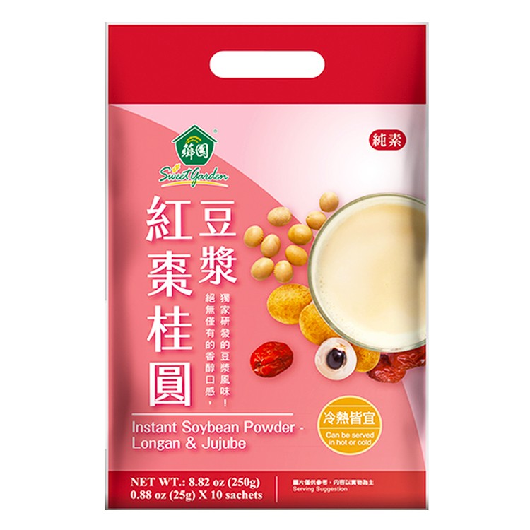 薌園 紅棗桂圓豆漿粉(25g x10入)/袋