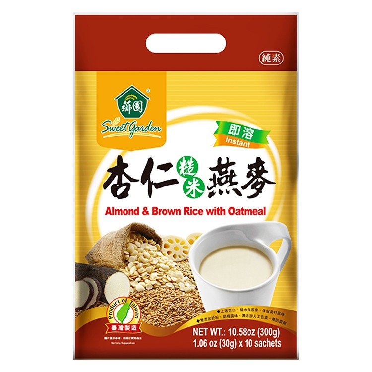 薌園 即溶 杏仁糙米燕麥( 30g X10入)/袋