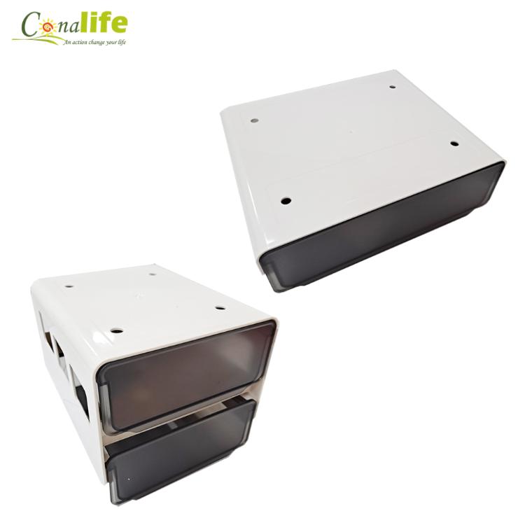 【Conalife】桌下空間收納隱藏式抽屜盒-單層大號+雙層小號