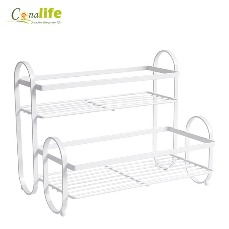 【Conalife】階梯式調味品雙層收納架