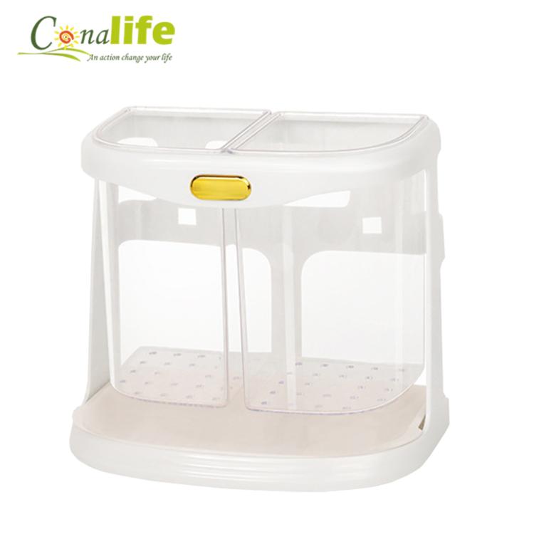 【Conalife】廚房瀝水雙托餐具收納筒