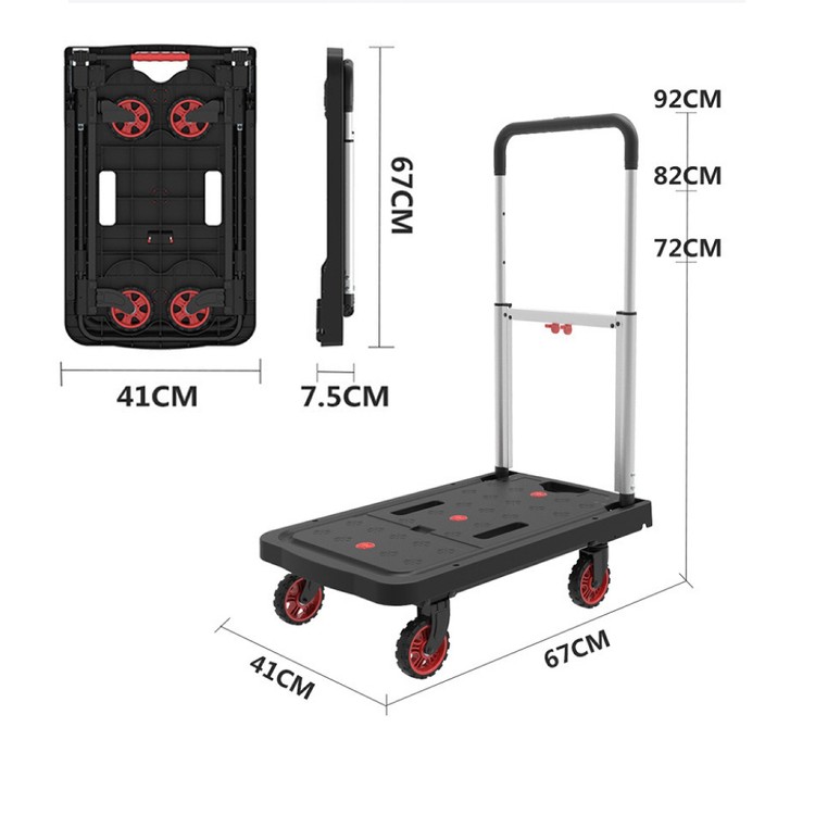 【輝鴻】鋁合金折疊五爪靜音輪手推車[PZF2398]