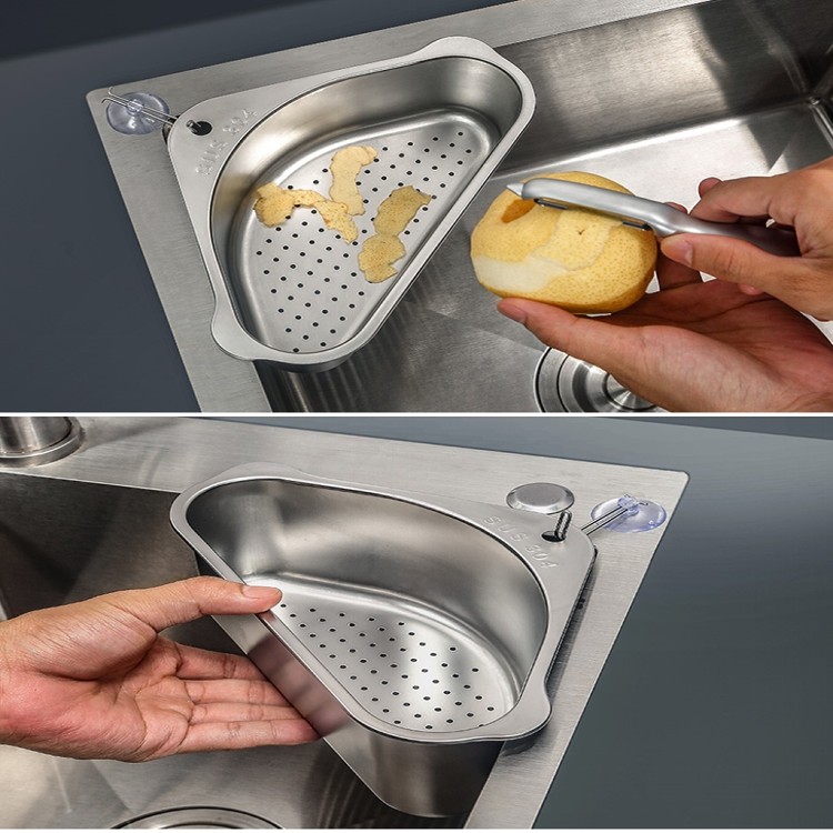 【輝鴻】不鏽鋼水槽三角置物瀝水架[PZF2009]