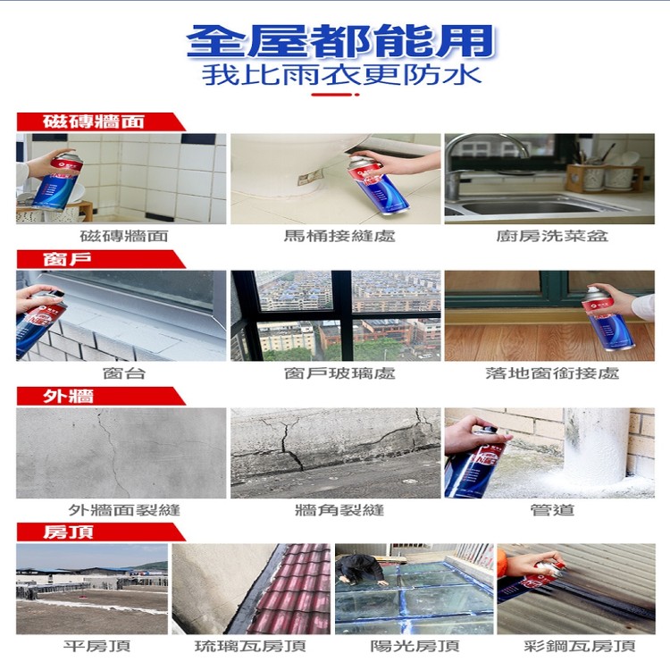 【輝鴻】高分子防水補漏填縫噴劑[PZF2078]