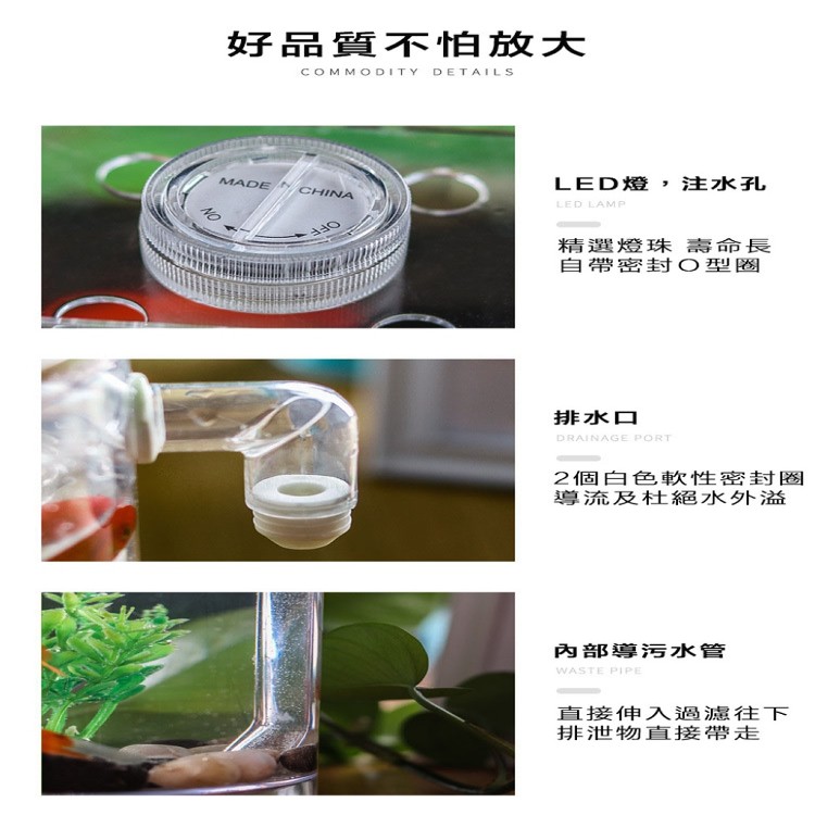 【輝鴻】迷你懶人自動換水魚缸[PZF2105]