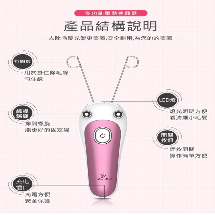 【輝鴻】無線式電動挽臉除毛機[PZF2137]