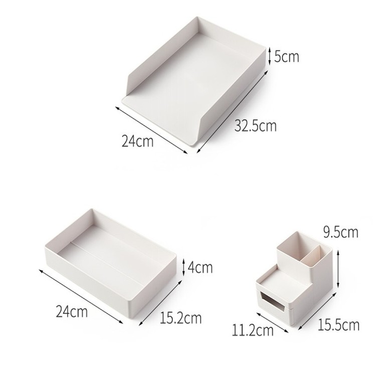 【輝鴻】可隨意疊加多用文書收納盒(抽屜筆筒)[PZF2232]