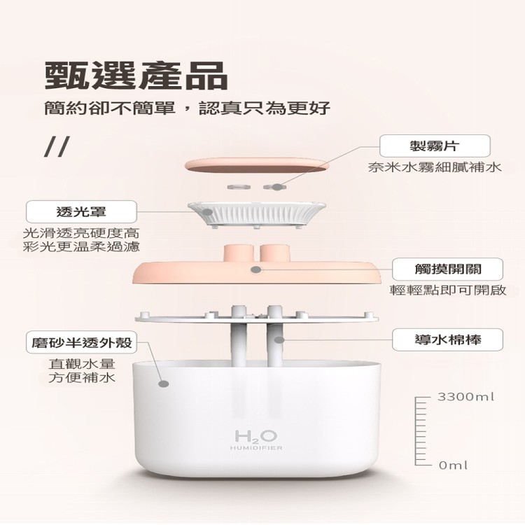 【輝鴻】免掀蓋雙頭噴霧微分子水氧機[PZF2263]