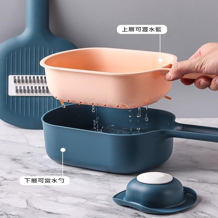 【輝鴻】多功能刨絲切片瀝水籃[PZF2303]