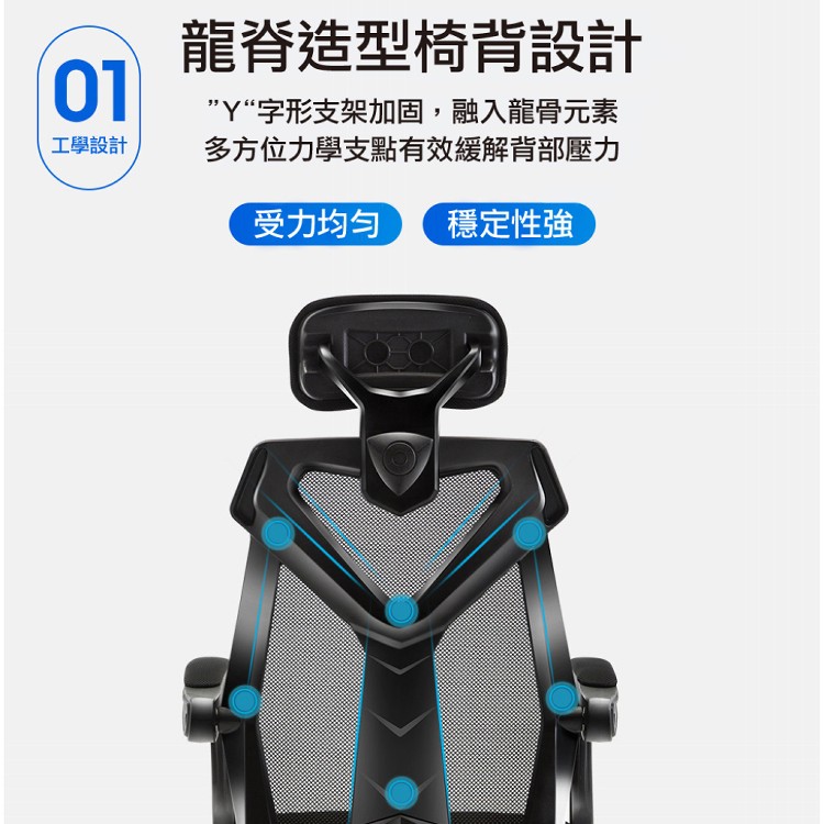 【輝鴻】新版8D人體工學透氣椅[PZF2373]