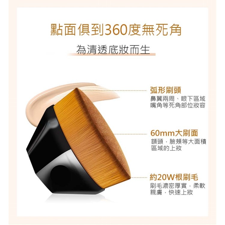 【輝鴻】高密度無痕魔術化妝粉底刷[PZF2478]
