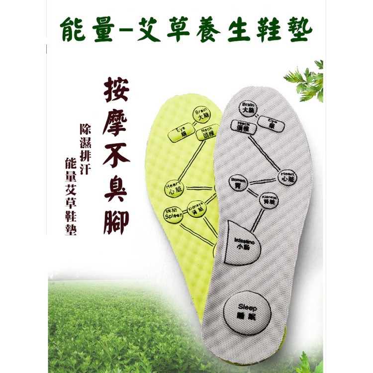 【輝鴻】艾草養生除臭按摩鞋墊[PZF2591]