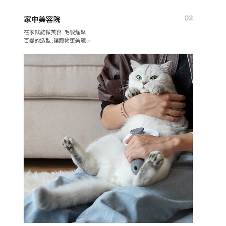 【輝鴻】貓狗去毛寵物彎頭按摩梳[PZF2651]