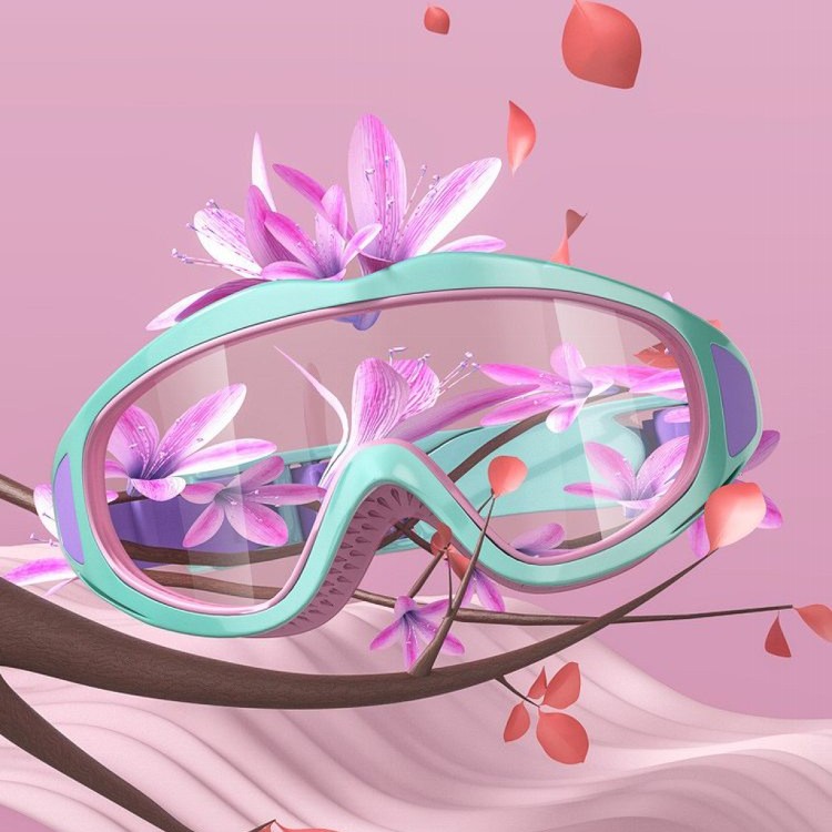 【輝鴻】大鏡框防水防霧蛙鏡泳鏡[PZF3061]