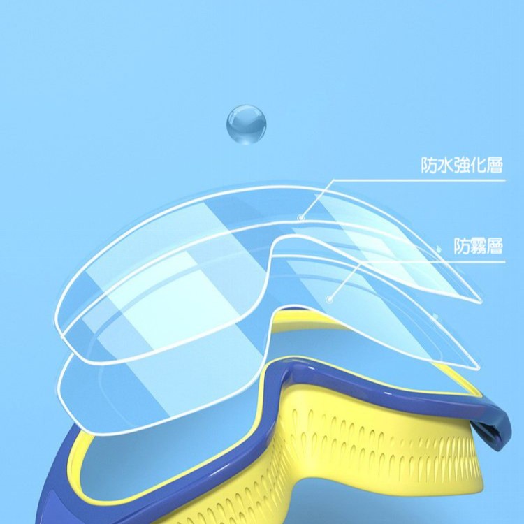 【輝鴻】大鏡框防水防霧蛙鏡泳鏡[PZF3061]