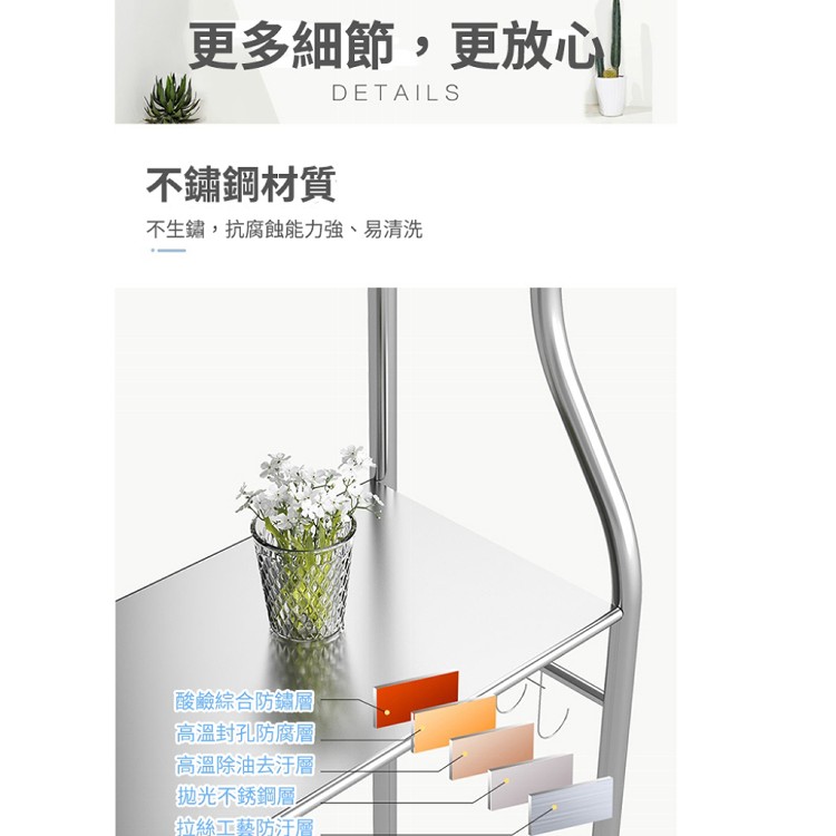 【輝鴻】不鏽鋼附勾馬桶三層置物架[PZF2736]