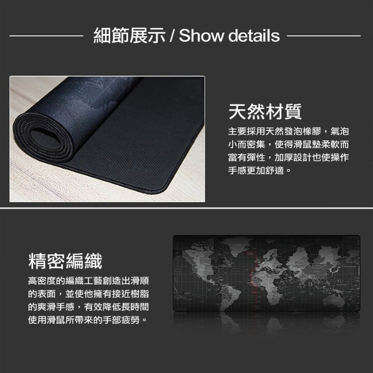 【輝鴻】中款世界地圖多功能鼠墊(XL款)[PZF3558]