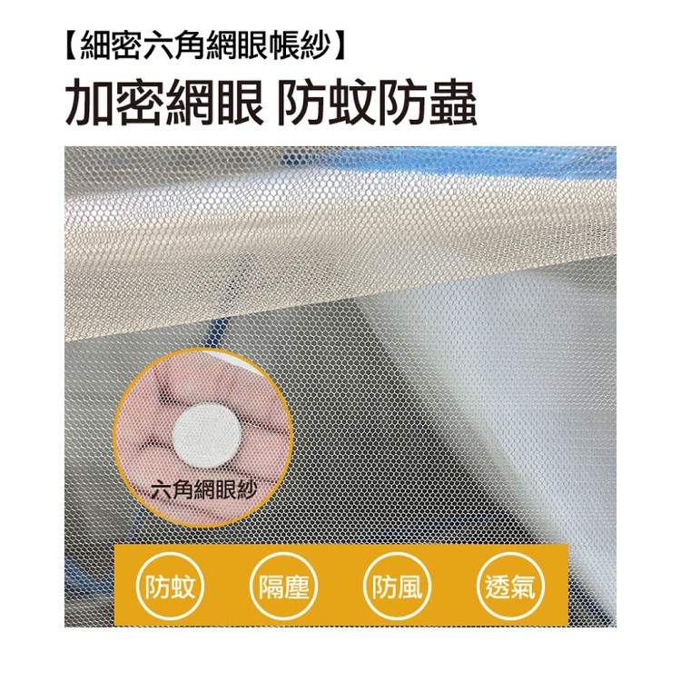 【輝鴻】免安裝密網可折疊無底蚊帳(單人加大款)[PZF3662]