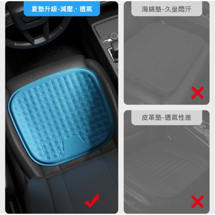 【輝鴻】透氣3D涼感凝膠坐墊(正方形款)([PZF3676]