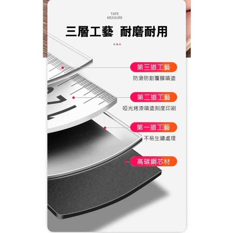 【輝鴻】自動鎖定防摔不鏽鋼捲尺(7.5米)[PZF4813]