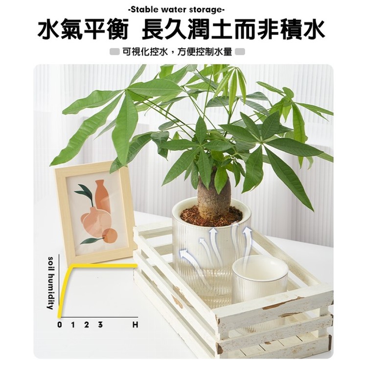 【輝鴻】懶人園藝植物吸水花盆(小款)[PZF4873]