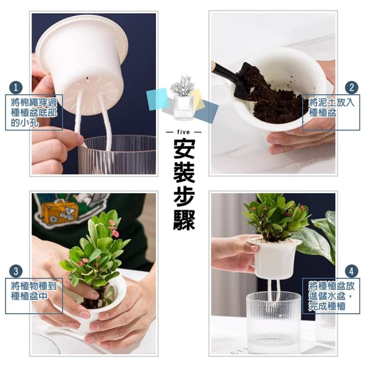 【輝鴻】懶人園藝植物吸水花盆(小款)[PZF4873]