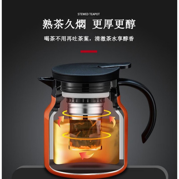 【輝鴻】大容量316一鍵按壓燜茶壺[PZF3568]