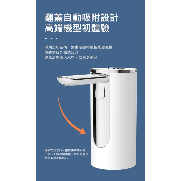 【輝鴻】桶裝水折疊電動定量抽水器(折疊液晶款)[PZF3687]