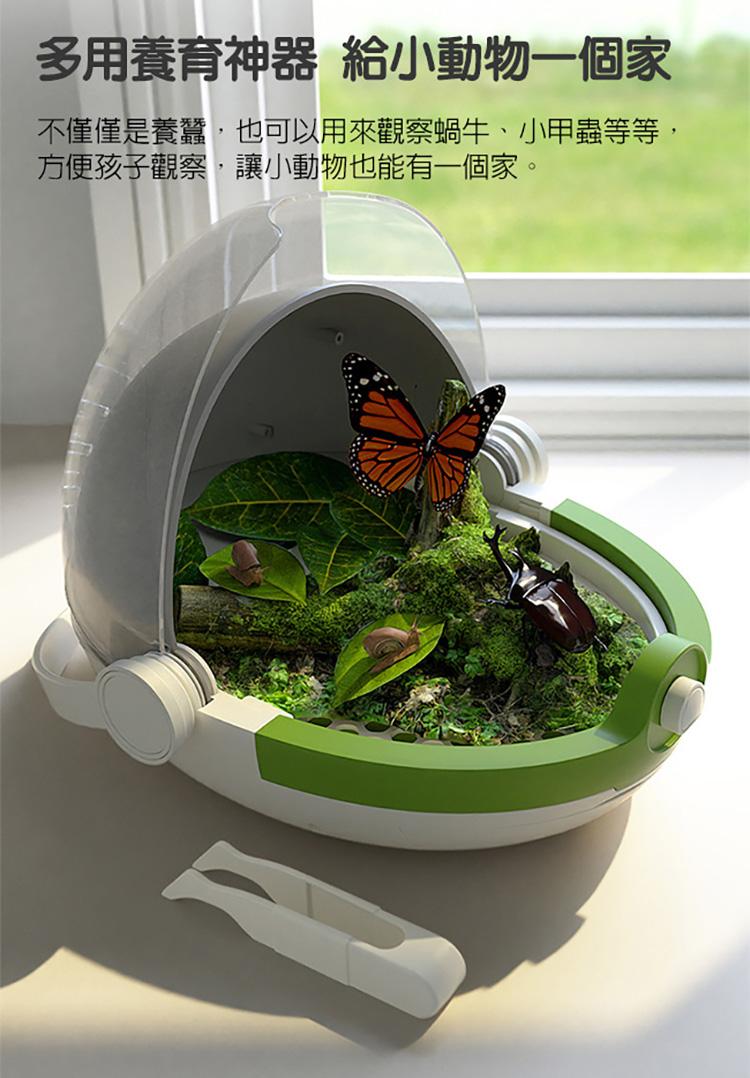 多用養育神器 給小動物一個家，不僅僅是養蠶,也可以用來觀察蝸牛、小甲蟲等等,方便孩子觀察,讓小動物也能有一個家。
