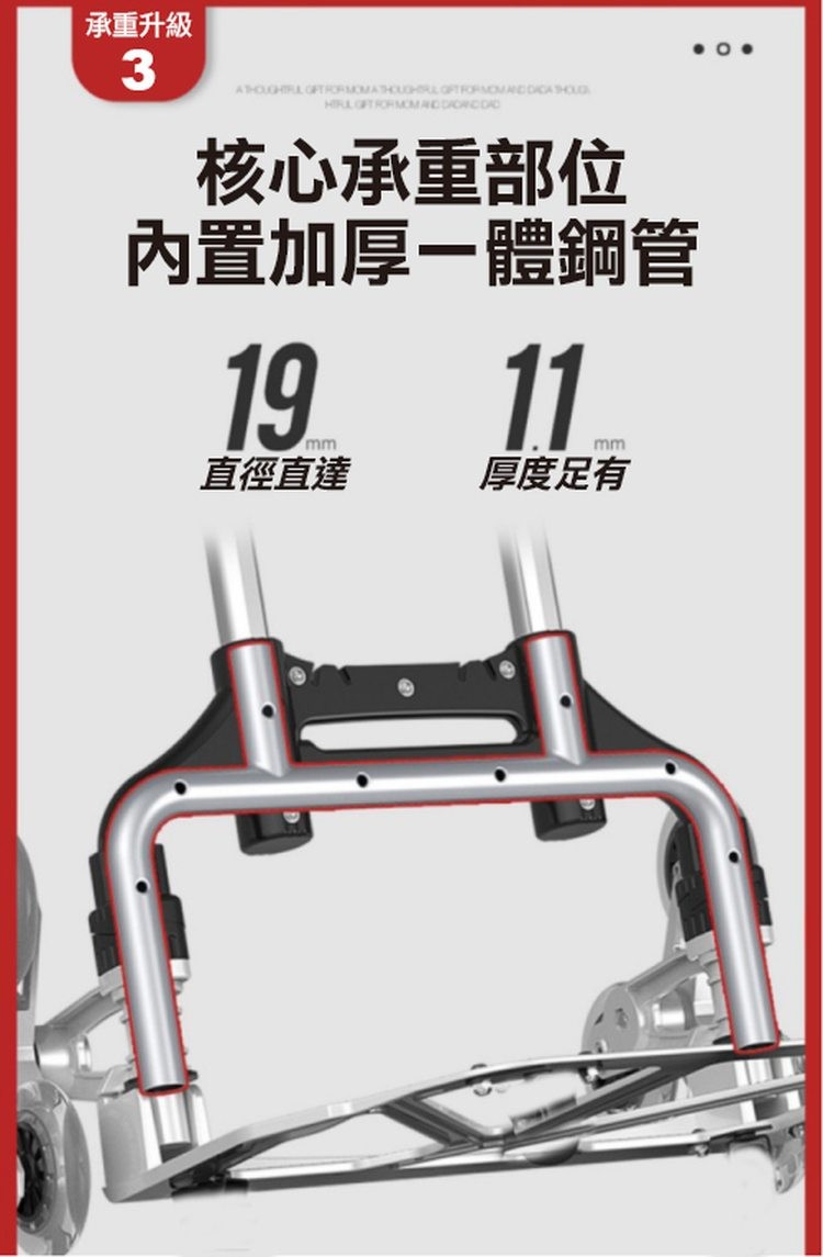 承重升級，核心承重部位，內置加厚一體鋼管，直徑直達，厚度足有。