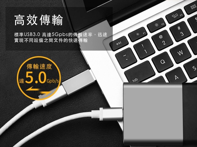 高效傳輸，標準USB3.0 高達5Gpbs的傳輸速率,迅速，實現不同設備之間文件的快速傳輸，傳輸速度，(第5.0cpb/s)。
