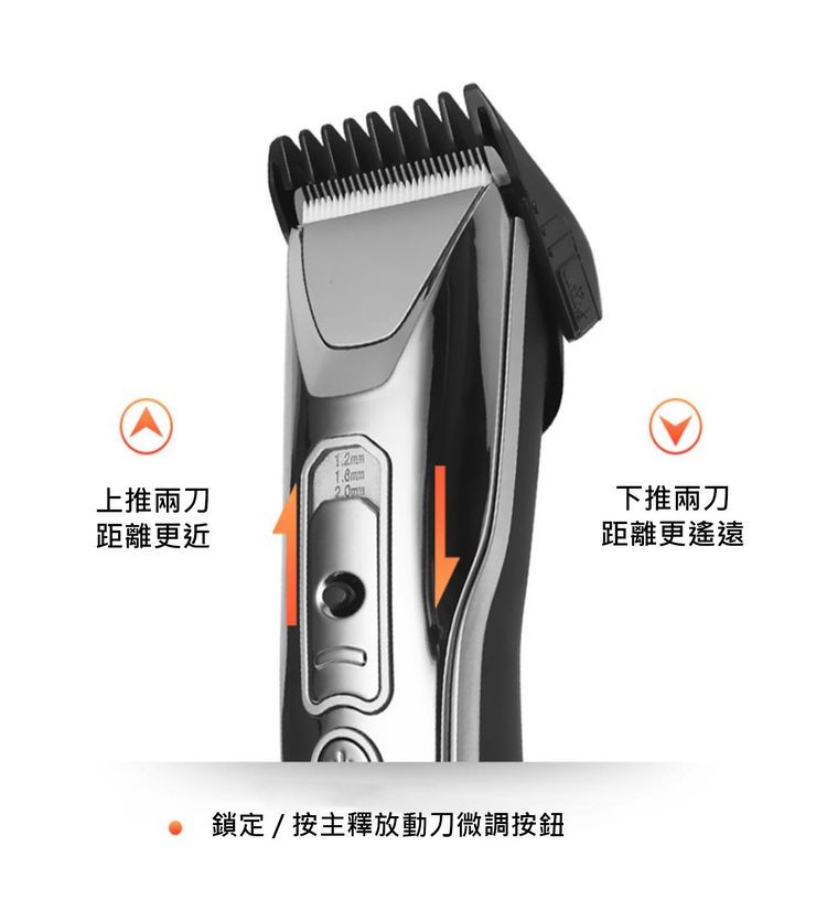 上推兩刀,距離更近,鎖定/按主釋放動刀微調按鈕,下推兩刀,距離更遙遠。