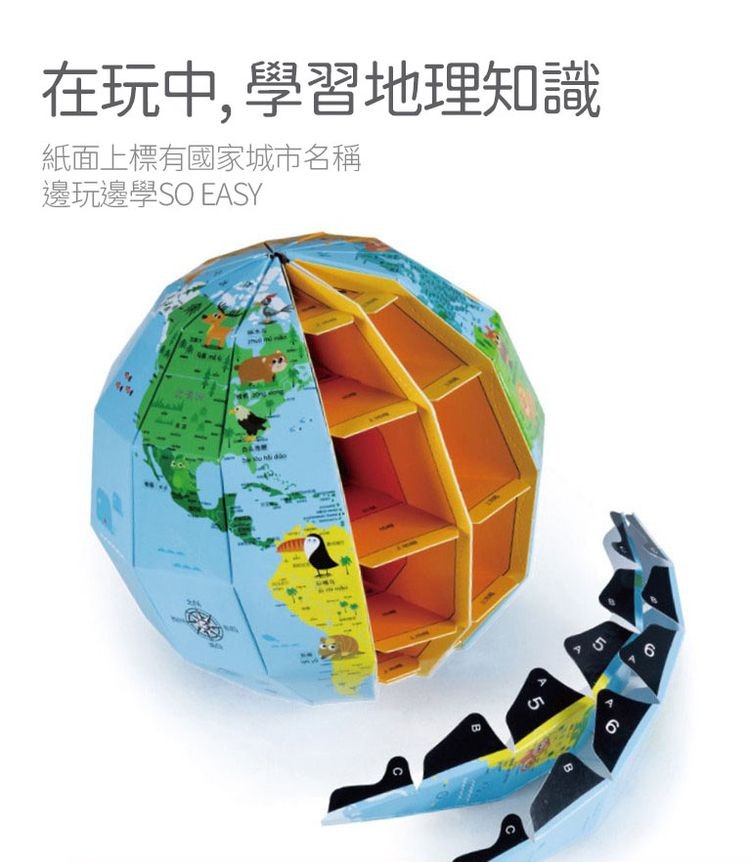 在玩中,學習地理知識,紙面上標有國家城市名稱,邊玩邊學SO EASY。