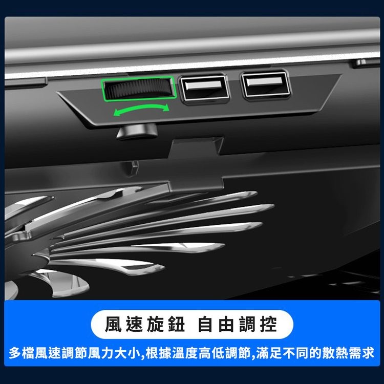 風速旋鈕 自由調控，多檔風速調節風力大小,根據溫度高低調節,滿足不同的散熱需求。