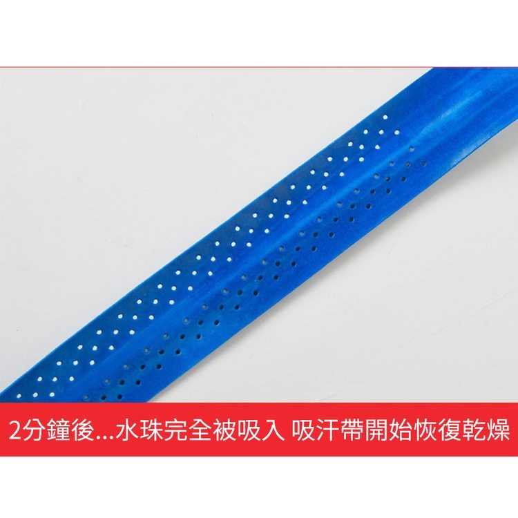 2分鐘後....水珠完全被吸入 吸汗帶開始恢復乾燥。