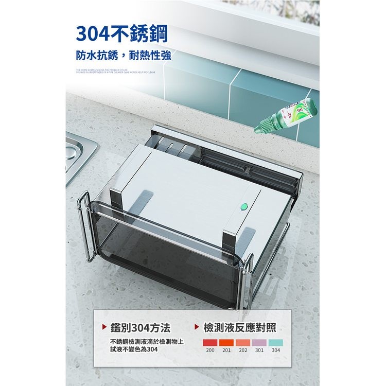 304不銹鋼,防水抗銹,耐熱性強,▶鑑別304方法,不銹鋼檢測液滴於檢測物上,試液不變色為304,檢測液反應對照。