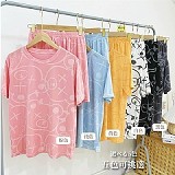 夏季小熊印花冰絲套裝