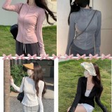 立領瑜珈防曬衣涼感材質-高級黑-優雅白-深灰-深灰