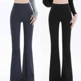 （韓組） 虧本清倉空氣面膜喇叭褲-黑色-灰色