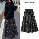 碎花半身裙【带内衬】-D05（常規款）（加長款）