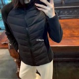 （韓組）石墨烯蠶絲羽絨棉服-米白-黑色