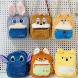 超萌卡通造型毛絨斜背包