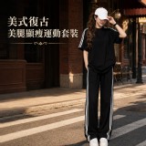 美式復古美腿顯瘦運動套裝