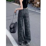 古高街迷彩工裝牛仔褲