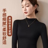 PRO 版莫代爾半高領打底衫-咖啡色-淺灰色-奶茶色-霧霾藍