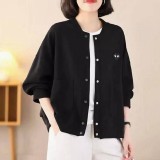 韓版衛衣外套棒球服上衣-軍綠-深灰