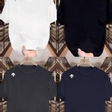 男女同款迪家純棉短袖上衣-黑色